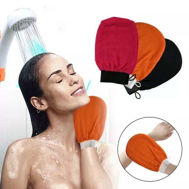 3/1X Exfoliating Body Clean Bath Scrub Glove Bath Brushes Tan Massage Mit√ #N 3