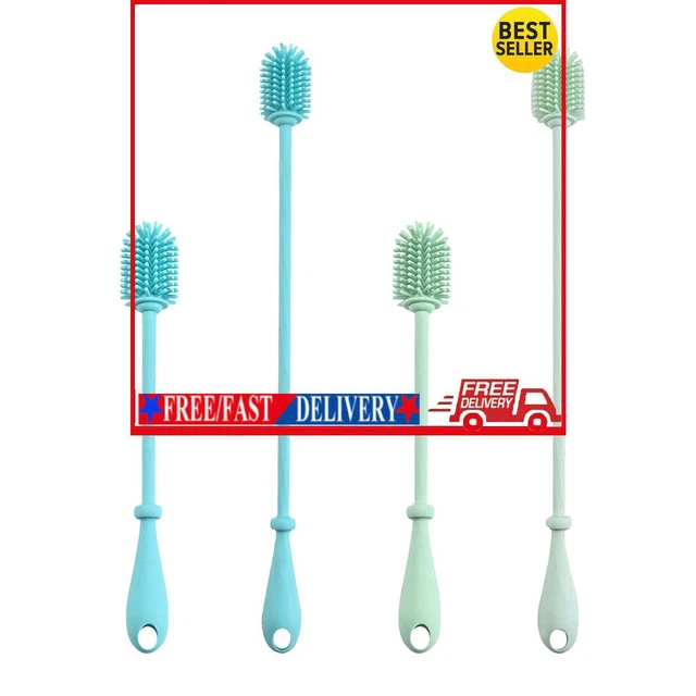 Kit de limpieza antibacteriano de contenedor sin arañazos cepillo de botellas de vidrio