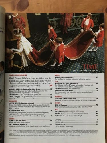 Time Magazine Queen TIME MAGAZINE 2002 Queen Elizabethan Era Golden Jubilee Rich List ...