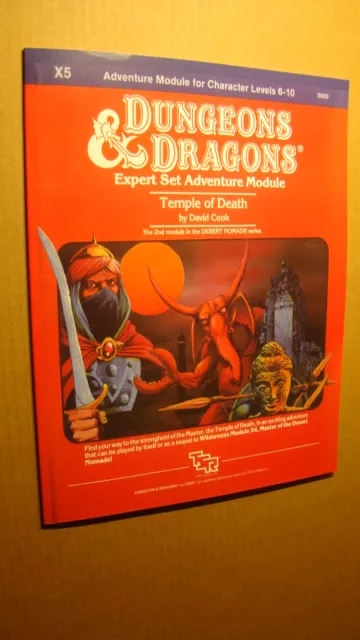 Module - X5 - Temple Of Death *New Nm/Mt 9.8 New* Dungeons Dragons - Old School