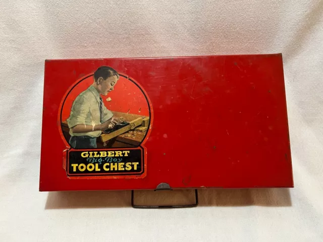 AC Gilbert Vintage BIG BOY Tool Chest No. 3 w/ Some Original Tools and Metal Box