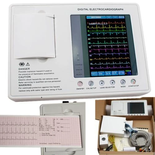 3-channel 12-Lead Electrocardiograph ECG/EKG Machine Interpretation USA