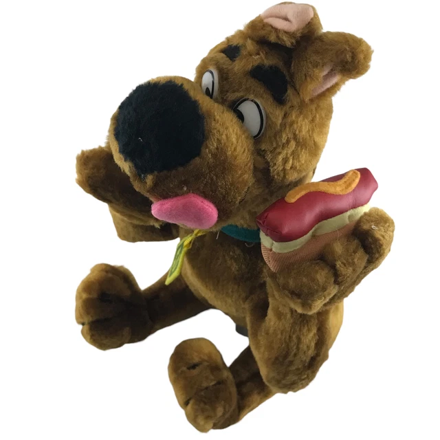 CARTOON NETWORK PLUSH Scooby Doo with hot dog 12 in. Vintage Stuffed Animal dog EUR 9,83