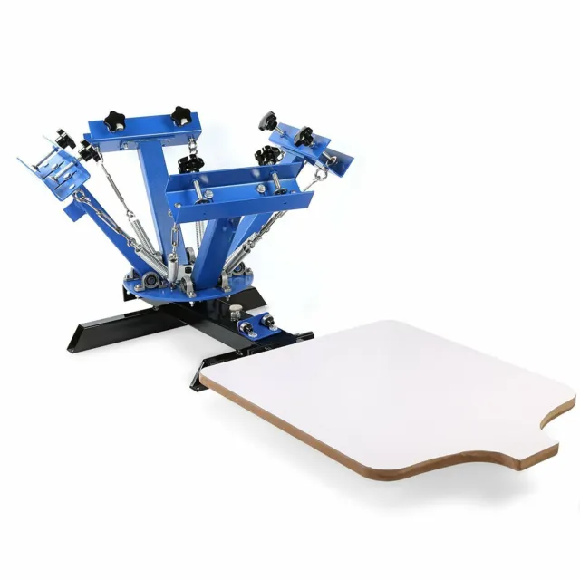 4 Color 1 Station Silk  screen printer Printing equipment kit DIY US