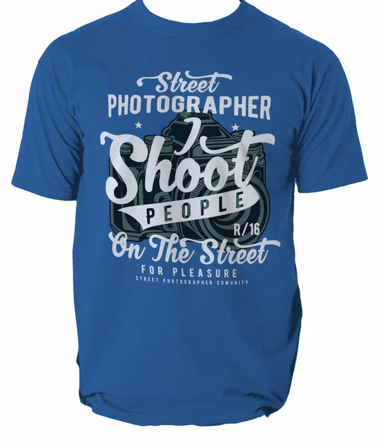 Street Photographer mens t shirt camera photograph bag lens S-3XL
