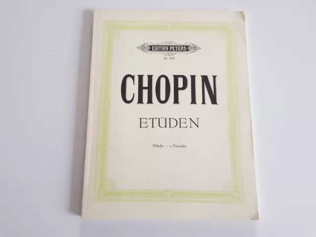 ♫ Partition SongBook - CHOPIN etuden - edition peters Nr. 1907 (Piano) ♫