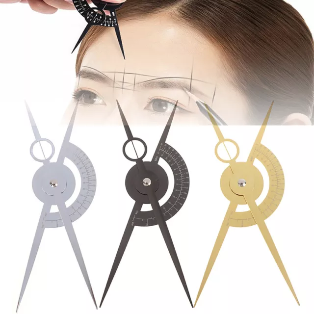 Stainless Steel Golden Ratio Eyebrow Ruler Guide Permanent Tattoo Measure T~m'