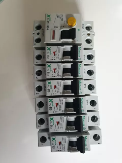 Moeller FI-Schutzschalter Xpole PXF 25/2/003-A Und 6x Sicherungsautomaten Versch