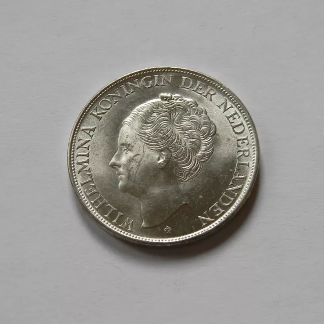 CURACAO: 2 1/2 Gulden 1944 "WILHELMINA", KM 46, prägefrisch/unc., II. 2