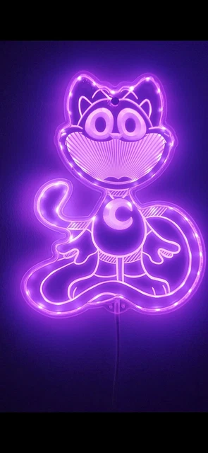 SMILING CRITTERS CATNAP Neon LED Sign with Dynamic RGB Colors 20cm