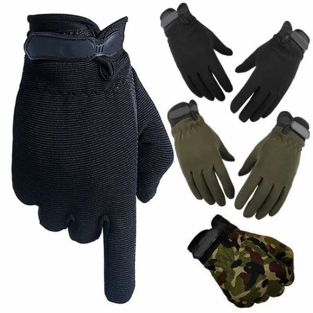 Mens Womens Outdoor Tactical Gloves Waterproof Jogging Hiking Full Finger Gloves