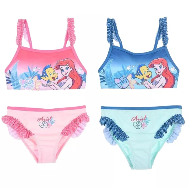 Disney Ariel Kleine Meerjungfrau Badeanzug Bikini 2x St Meer Schwimmbad 3-6anni