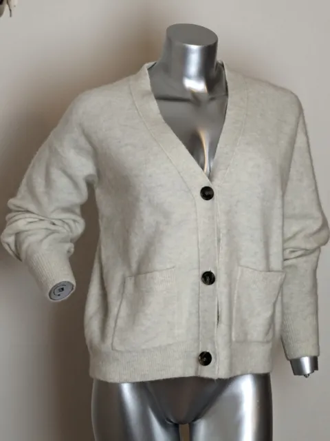 NWT Banana Republic Ivory Wool/Alpaca Cardigan sweater SMALL button front