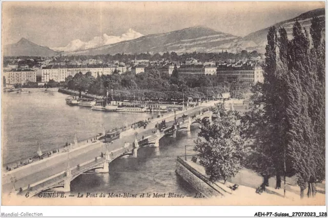 Aehp7-0596- Suisse - Geneve - Le Pont Du Mont-Blanc Et Le Mont-Blanc
