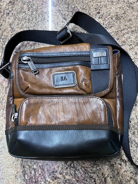 Tumi Alpha Bravo Barstow leather crossbody sling