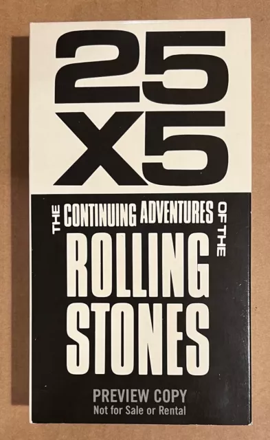 Rolling Stones - 25x5 The Continuing Adventures... RARE promo preview copy VHS