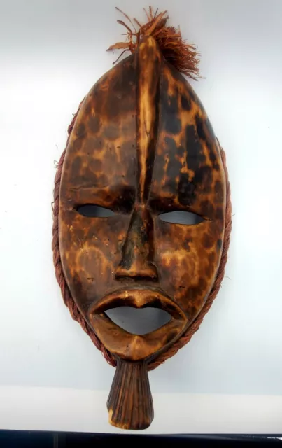 Beautiful! 🥰 Exquisite! 😍Cameroon African Hand Carved Ritual Wood Funeral Mask