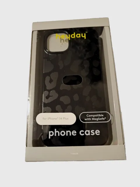 Heyday iPhone 14 Plus Case (Brand NEW) MagSafe Compatible Black Leopard Print