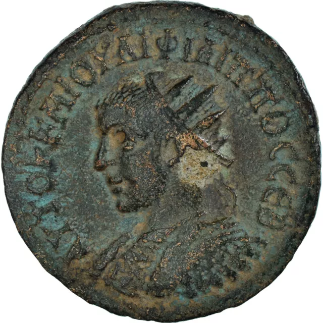 [#1066974] Monnaie, Mésopotamie, Philippe II, Æ, 247-249, Nisibis, TTB, Bronze,