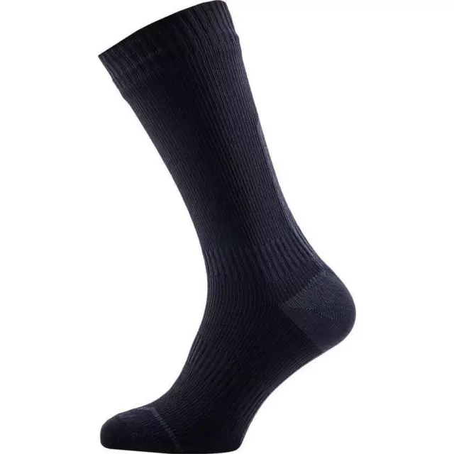 SealSkinz Mid Mid Hydrostop - Waterproof Socks - Black / Anthracite - Small