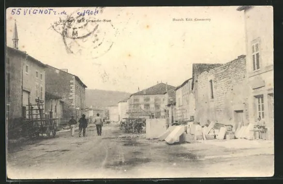 CPA Vignot, La Grande-Rue 1904