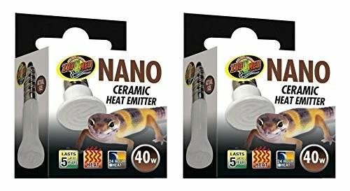 2 Pack Zoo Med Labs 40W Nano Ceramic Heat Emitter