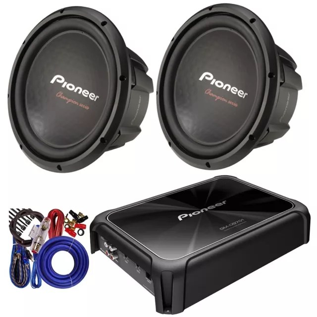 Pioneer TS-301D4 2-12" 3200 Watts Total Subwoofers w/ GM-D9701 Amplifier Package