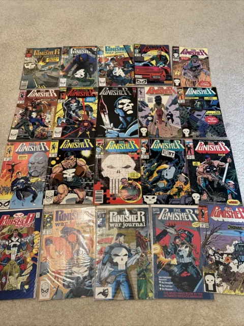 THE PUNISHER Comic Lot of Vintage Marvel Comics 90s Comic War Journal New