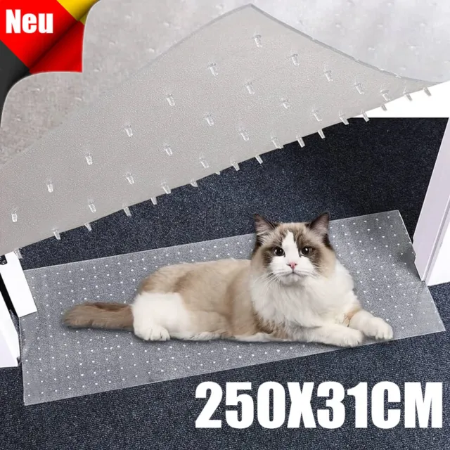 Bodenschutzmatte für Teppichböden Bürostuhlunterlage Kratzschutzfolie 250x31cm