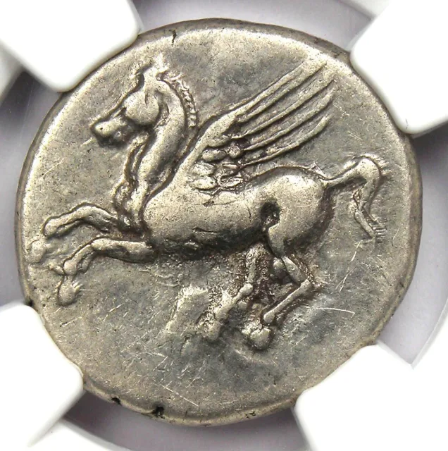 Corinthia Corinth AR Stater Pegasus Athena Coin 300 BC - Certified NGC Choice VF