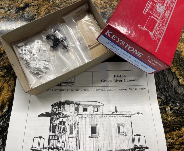 KEYSTONE WORKS HO Kit HO106 Grasse River Caboose NIB! 49.