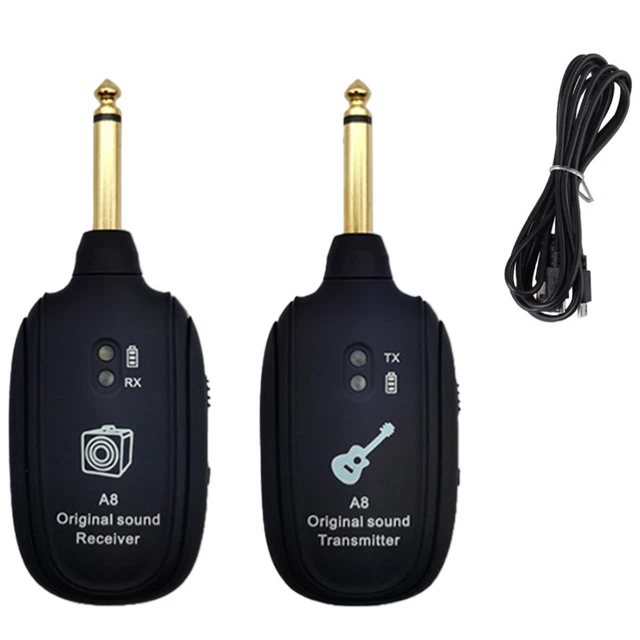 1 SET AMPLI Récepteur Portable Batterie Intégrée pour Guitares Basses 1 SET AMPLI Récepteur Portable Batterie Intégrée pour Guitares Basses