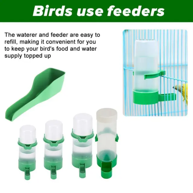 1 pieza Alimentador para pájaros/alimentos alimentación con agua Dispensador automático de loros Jaula S1M8