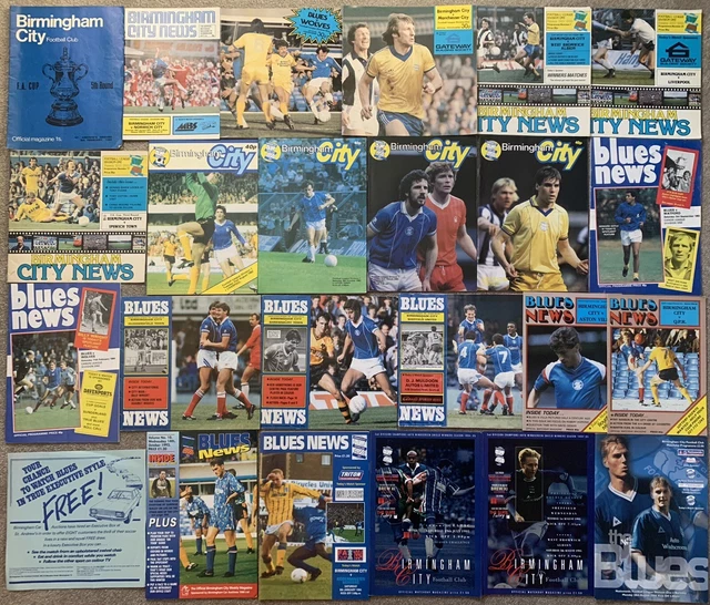 BIRMINGHAM CITY FC Home Bulk Bundle Football Programme Collection Brum