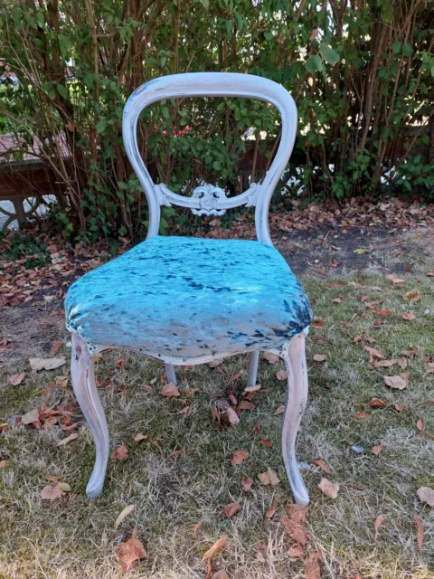 Vintage French Brocante Style Upholstered Shabby Chic bedroom chair