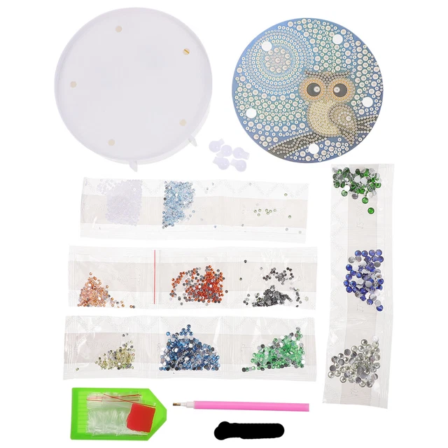 1 Set von Eulen-Diamant-Kunstmalerei Tisch Lampe Led Eulen-Diamant-Kunstmalerei