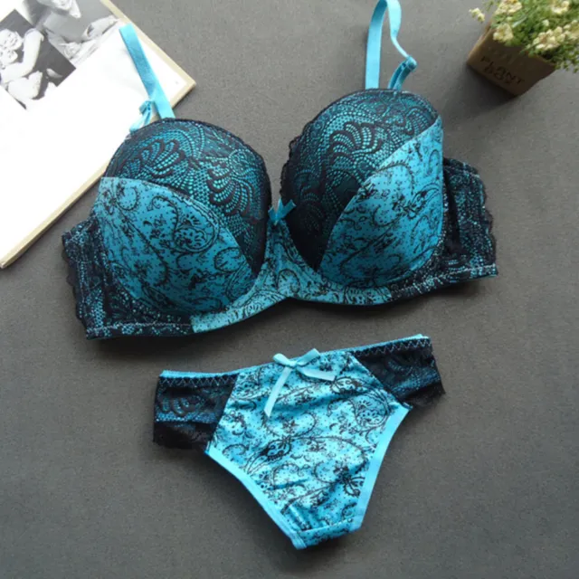WOMENS SEXY FORAL Lace Push Up Bra Sets Extreme Padded Lingerie