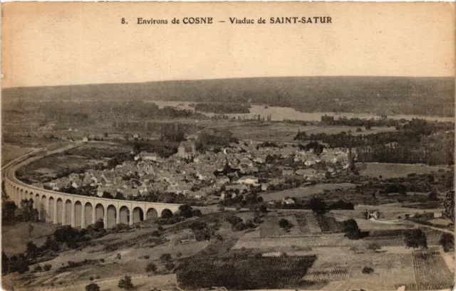CPA AK Env. de COSNE - Viaduc de St-SATUR (456802)