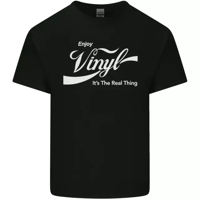 Enjoy Vinyl DJ DJing Decks Turntable Funny Kids T-Shirt Childrens