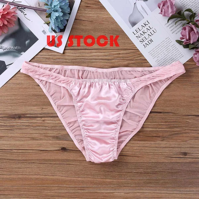 MENS BIKINI BULGE Pouch Underwear Sexy See Through Boxer Briefs Tulle