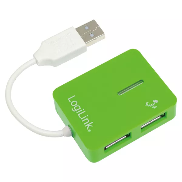 USB 2.0 Hub Smile, 4 Port, grün LogiLink UA0138 (4260113575697)