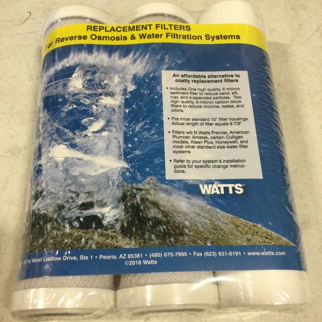 Filtro de agua de repuesto Watts Premier para reemplazo de filtro de 10" debajo del fregadero