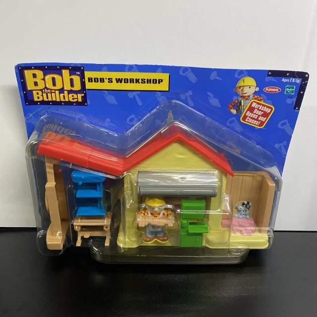 VINTAGE PLAYSKOOL BOB The Builder BOBS WORKSHOP Toy Play Set Garage ...