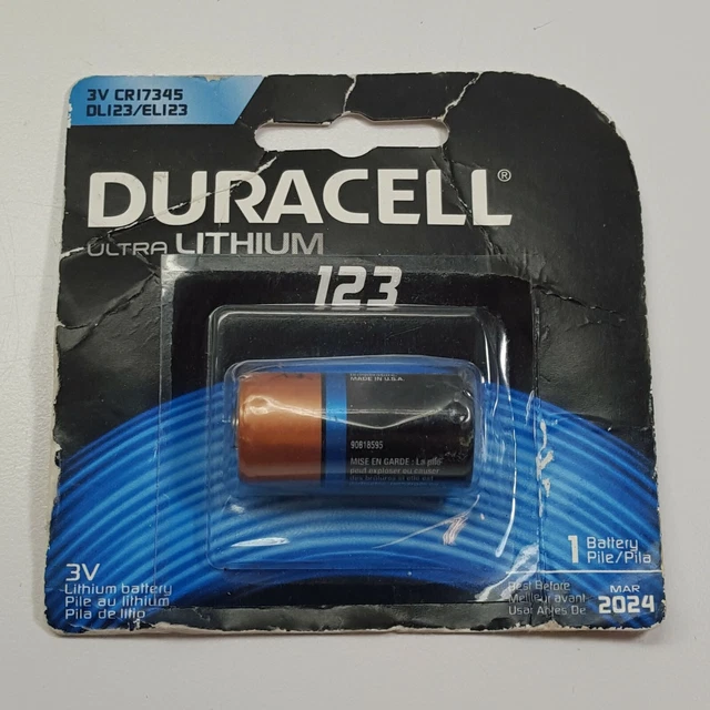 DURACELL ULTRA LITHIUM Battery 123 (EXP 2024) LOOK DESCRIPTION (A1400