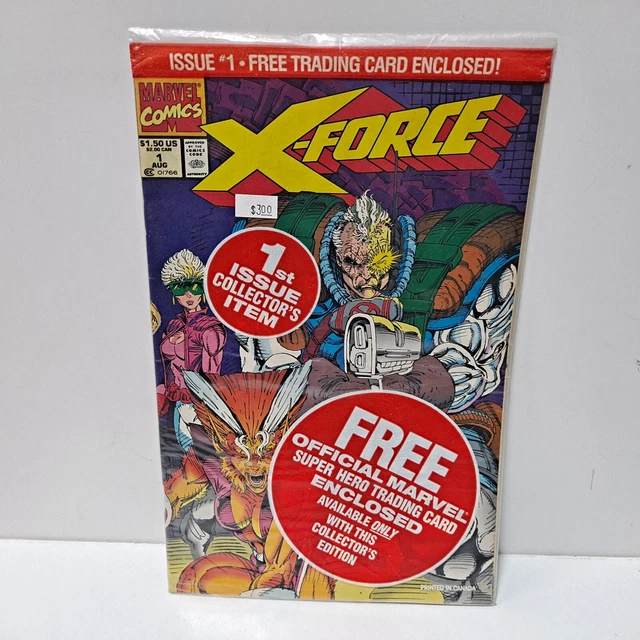 X-Force #1 Marvel Comics Sealed w/Sunspot & Gideon Card VF/NM