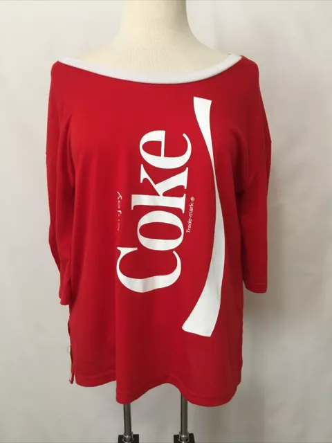 Coca Cola Women’s T-Shirt Enjoy Coke Red White Size M