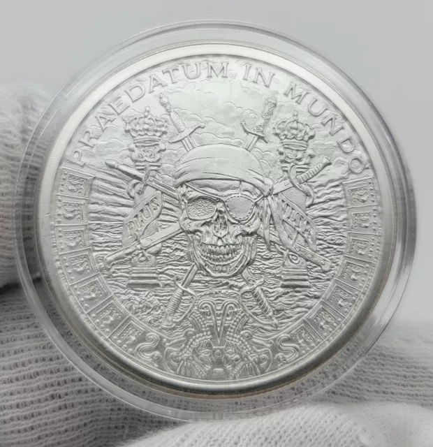 Pieces of Eight Silver Shield Pirate Round