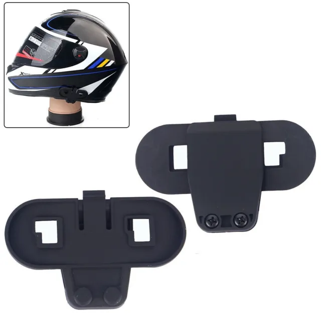 2X PINCE CLIP Supports for T-Com Casque Moto Interphone Bluetooth