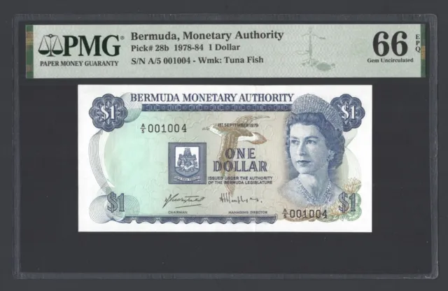 Bermudas - BERMUDA,1 DOLLAR,1978,P.28b,VF-XF