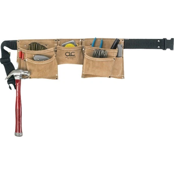 CLC 8-Pocket Suede Leather Heavy-Duty Carpenter Apron 25 pk